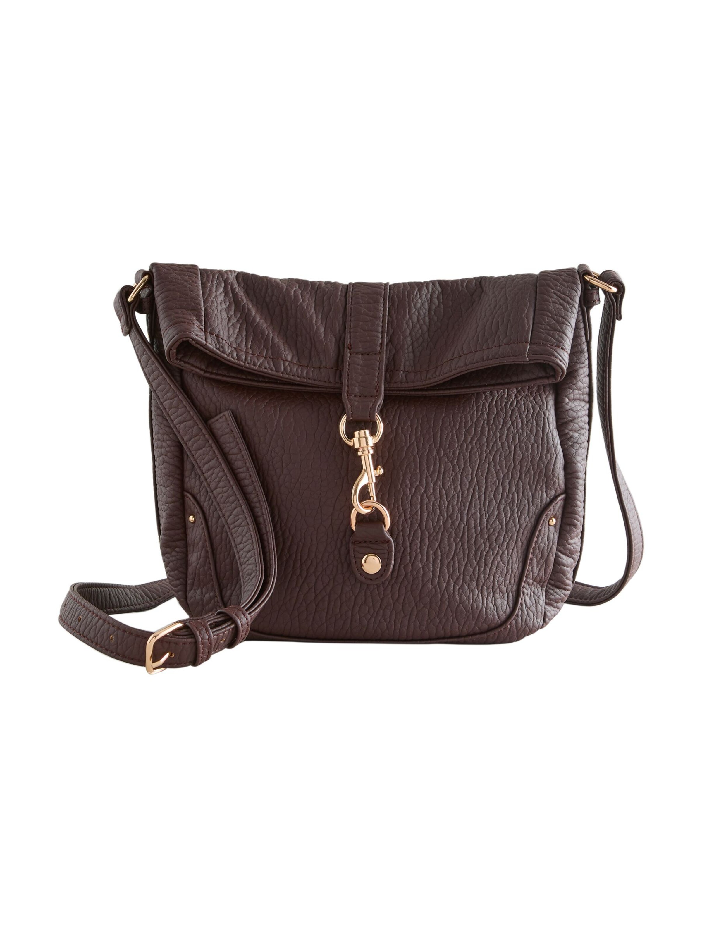 Next Torba za čez ramo | rjava barva: sprednja stran