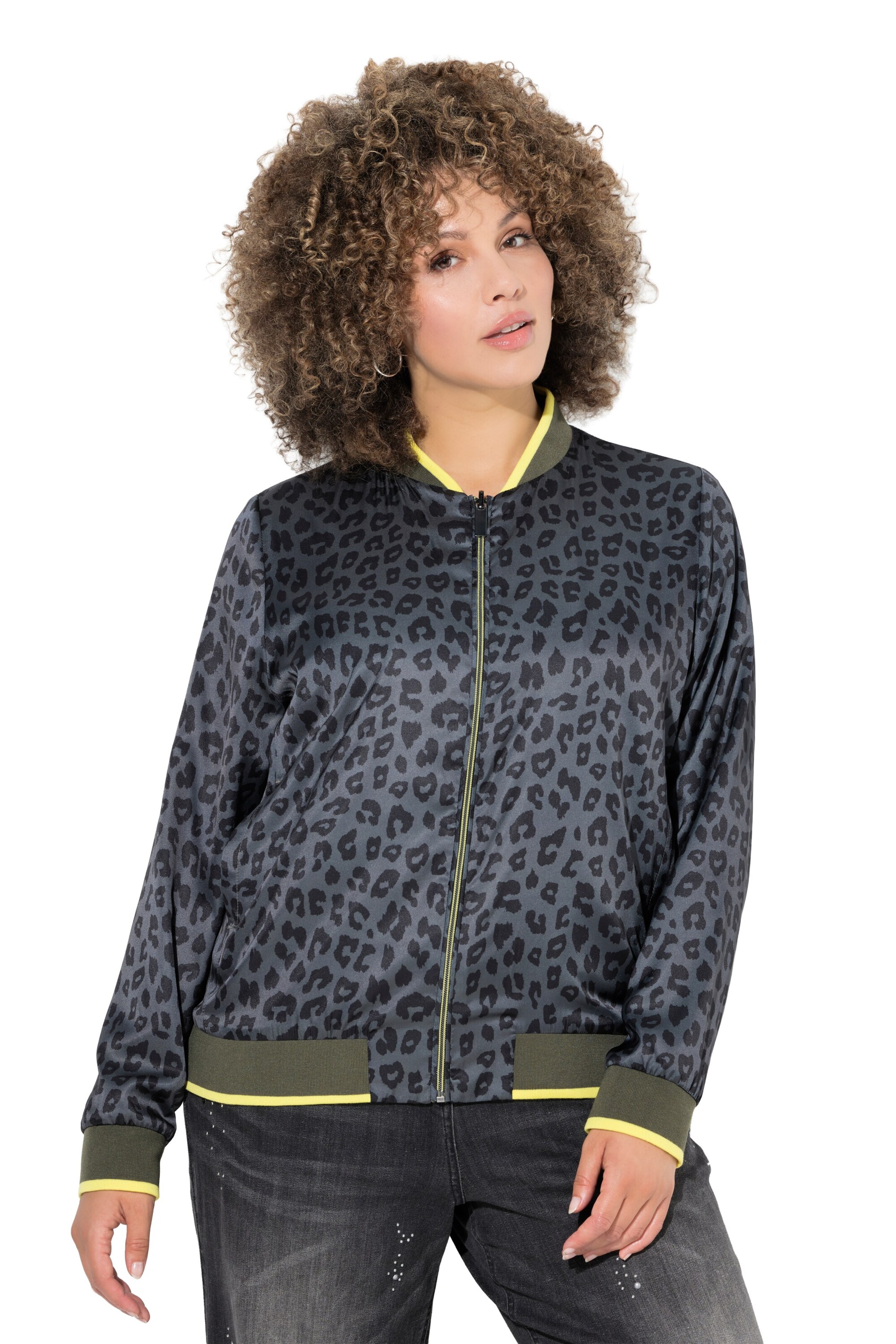 Ulla Popken Tussenjas in Blauw: voorkant