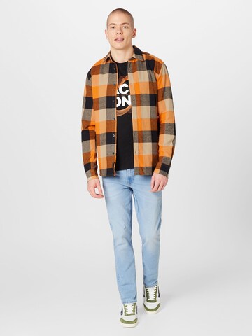 Only & Sons Slim Fit Skjorte 'GUDMUND' i orange