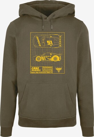 ABSOLUTE CULT Sweatshirt 'Cars - Cruz Ramirez' in Groen: voorkant