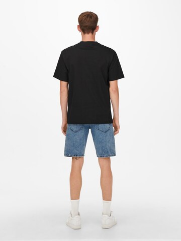 Tricou 'Fred' de la Only & Sons pe negru