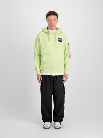 ALPHA INDUSTRIES Sweatshirt 'Space Shuttle ' in Geel