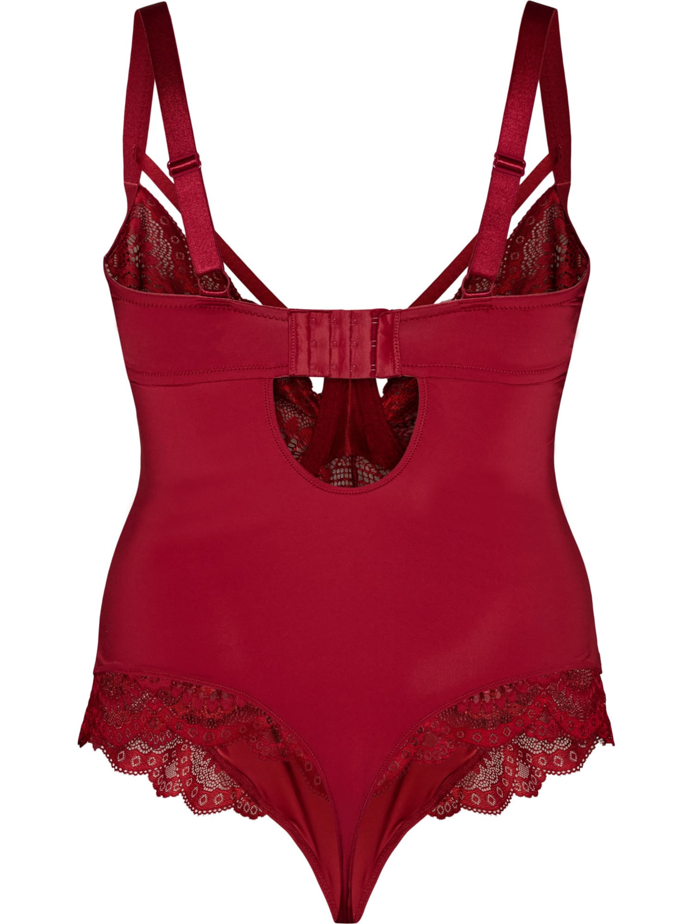 Devoted by Zizzi Bodysuit 'CAELLA' in Red