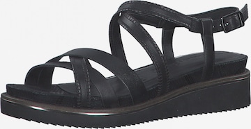 TAMARIS Sandalen met riem in Zwart: voorkant