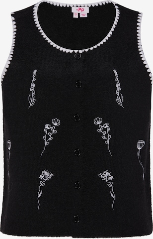 MYMO Gebreide bodywarmer in Zwart: voorkant