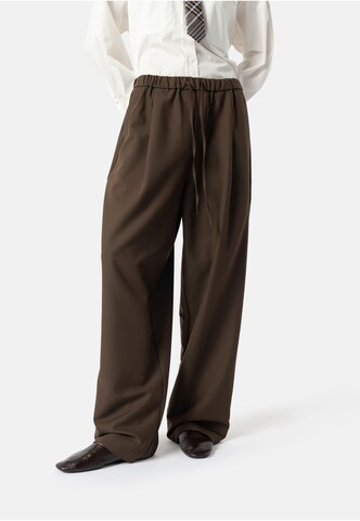 Wide Leg Pantalon 'Lexiane' Elias Rumelis en marron : devant