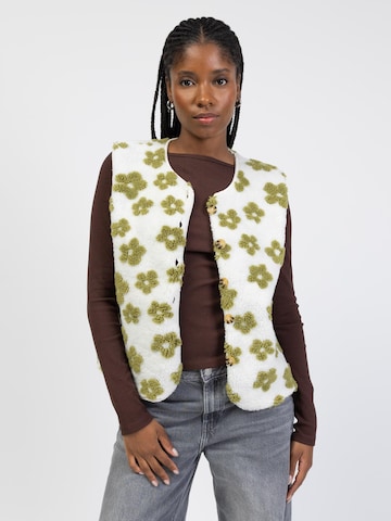 BROKE + SCHÖN Knitted Vest 'Teddy' in Green: front