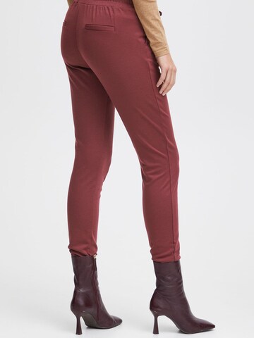 b.young - Tapered Calças com pregas ' RIZETTA ' em vermelho