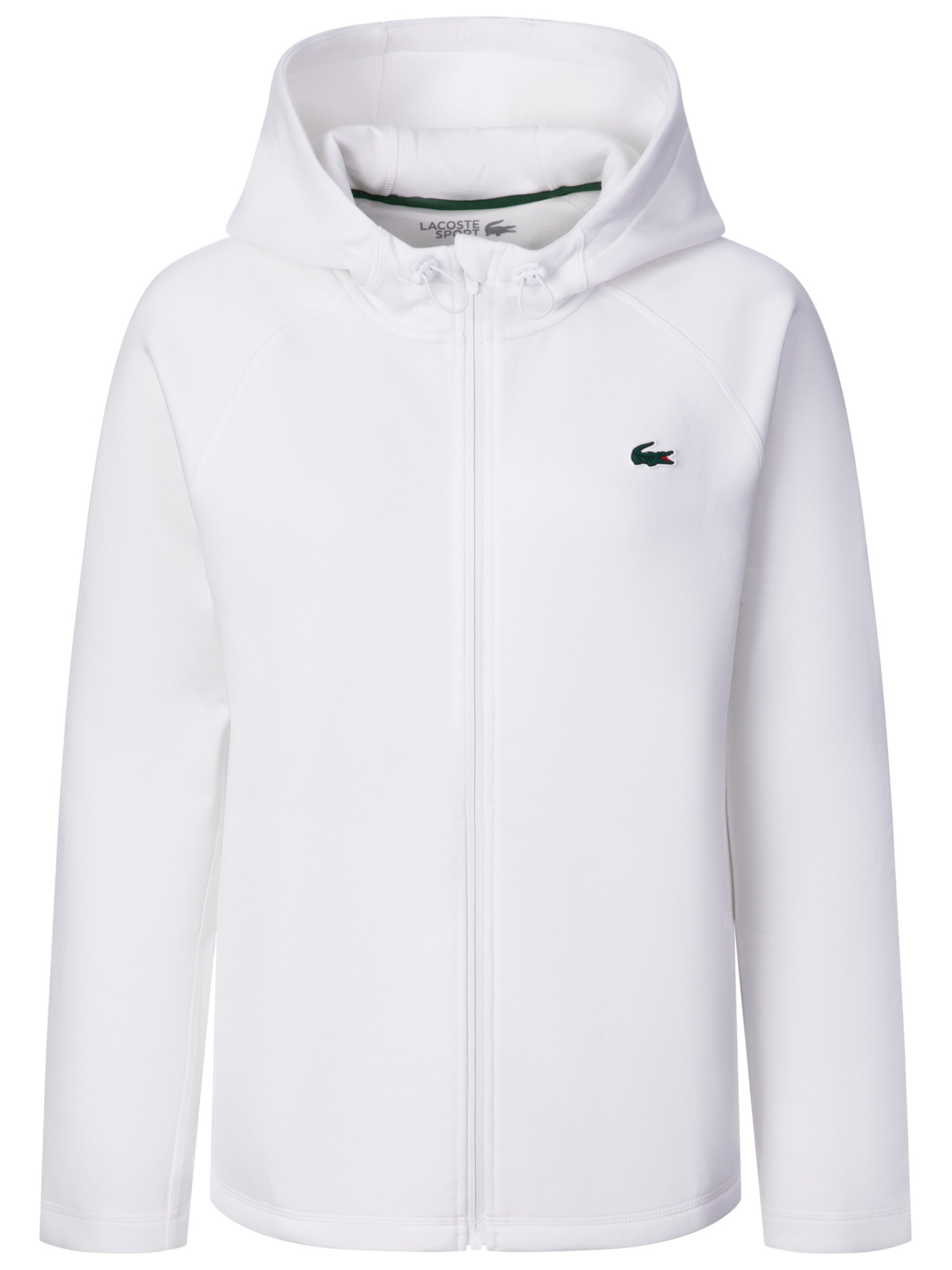 Veste de survêtement LACOSTE en blanc : devant