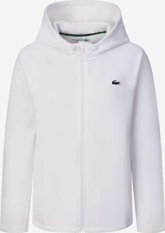 Veste de survêtement LACOSTE en blanc : devant