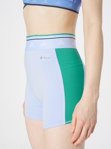 ADIDAS PERFORMANCE Skinny Παντελόνι φόρμας 'Techfit Colorblock 3-Inch' σε μπλε