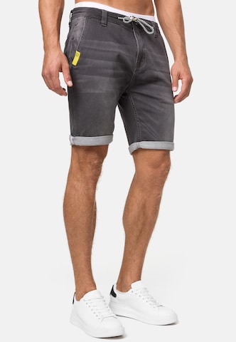INDICODE JEANS Regular Shorts 'Azibo' in Grau