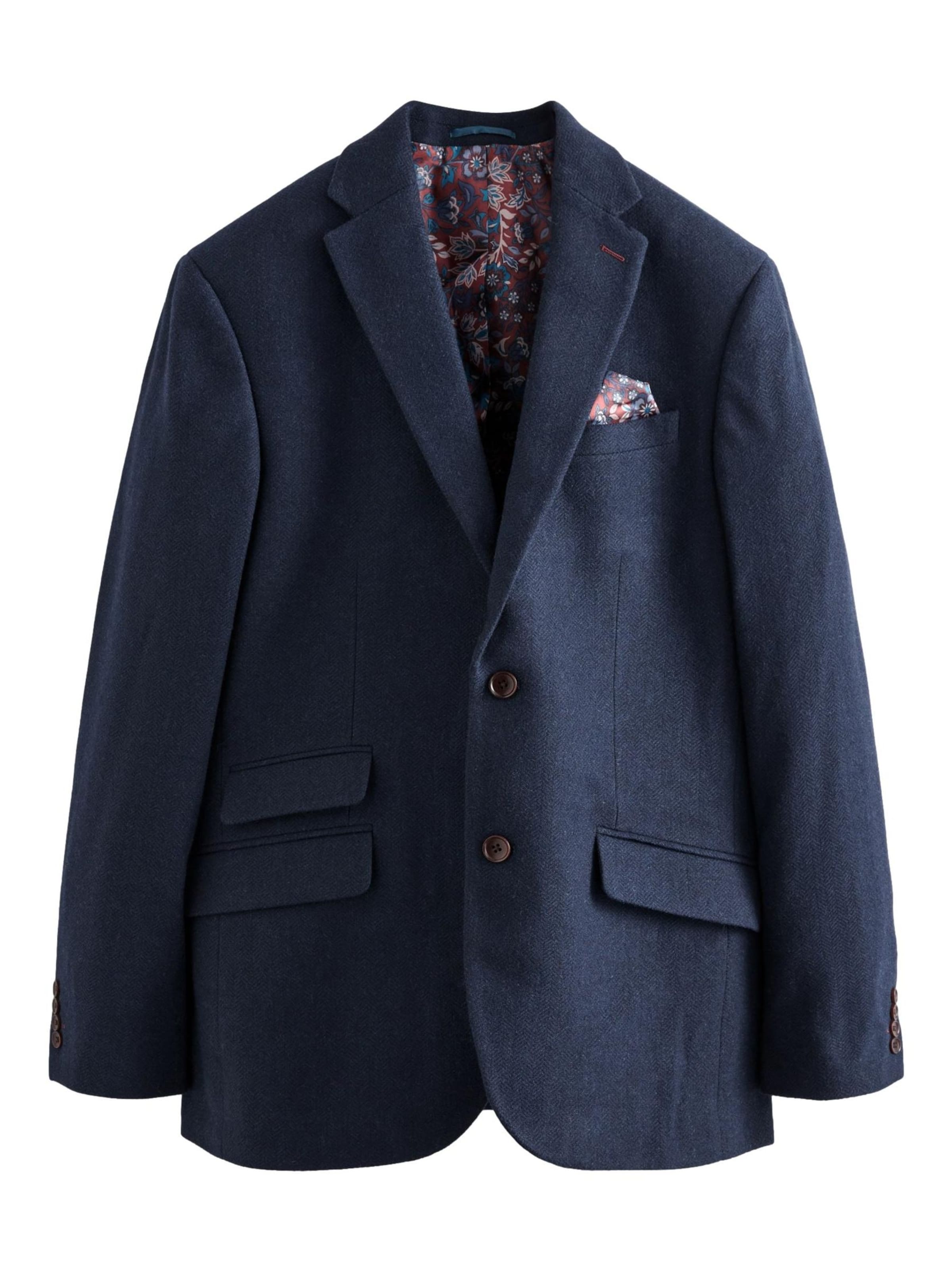 Next Slim fit Ανδρικό σακάκι σε μπλε: μπροστά