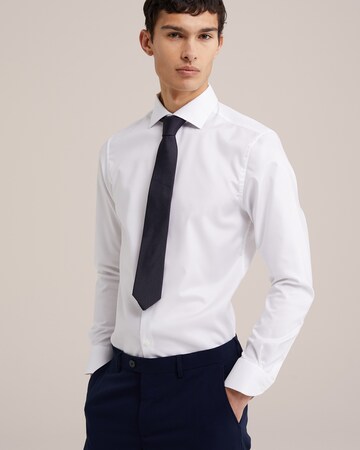 WE Fashion Slim fit Button Up Shirt in White