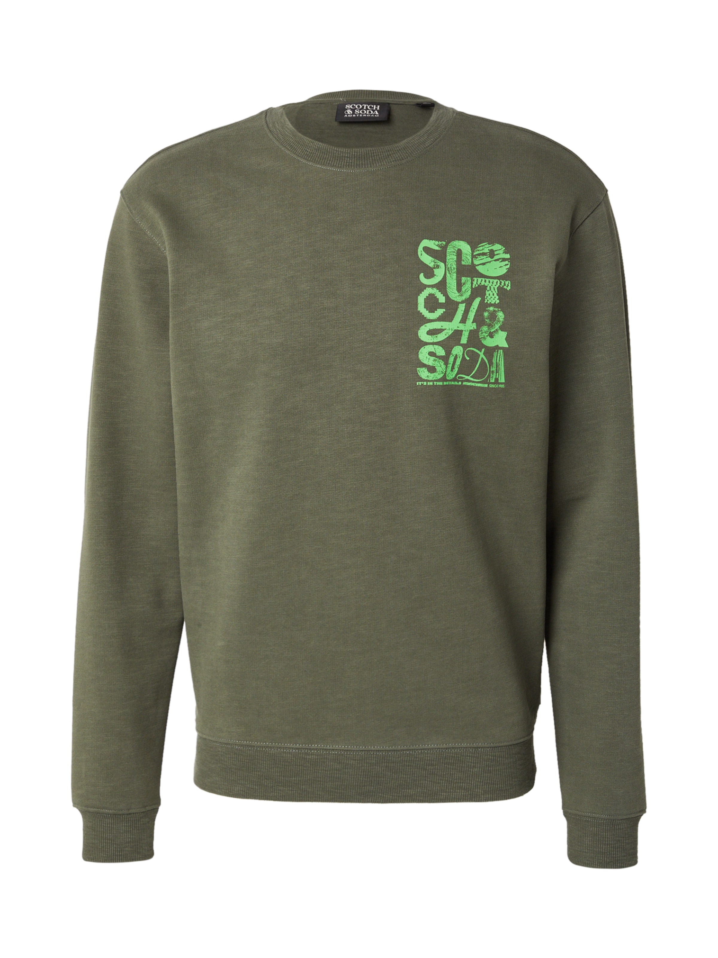 SCOTCH & SODA Sweatshirt in Grün: Vorderseite