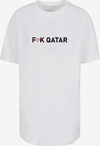 Merchcode Shirt 'Qatar Heart' in Wit: voorkant