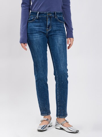 Coupe slim Jean Influencer en bleu : devant