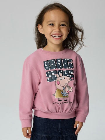 NAME IT Sweatshirt 'NMFama Peppa' i rosa: framsida