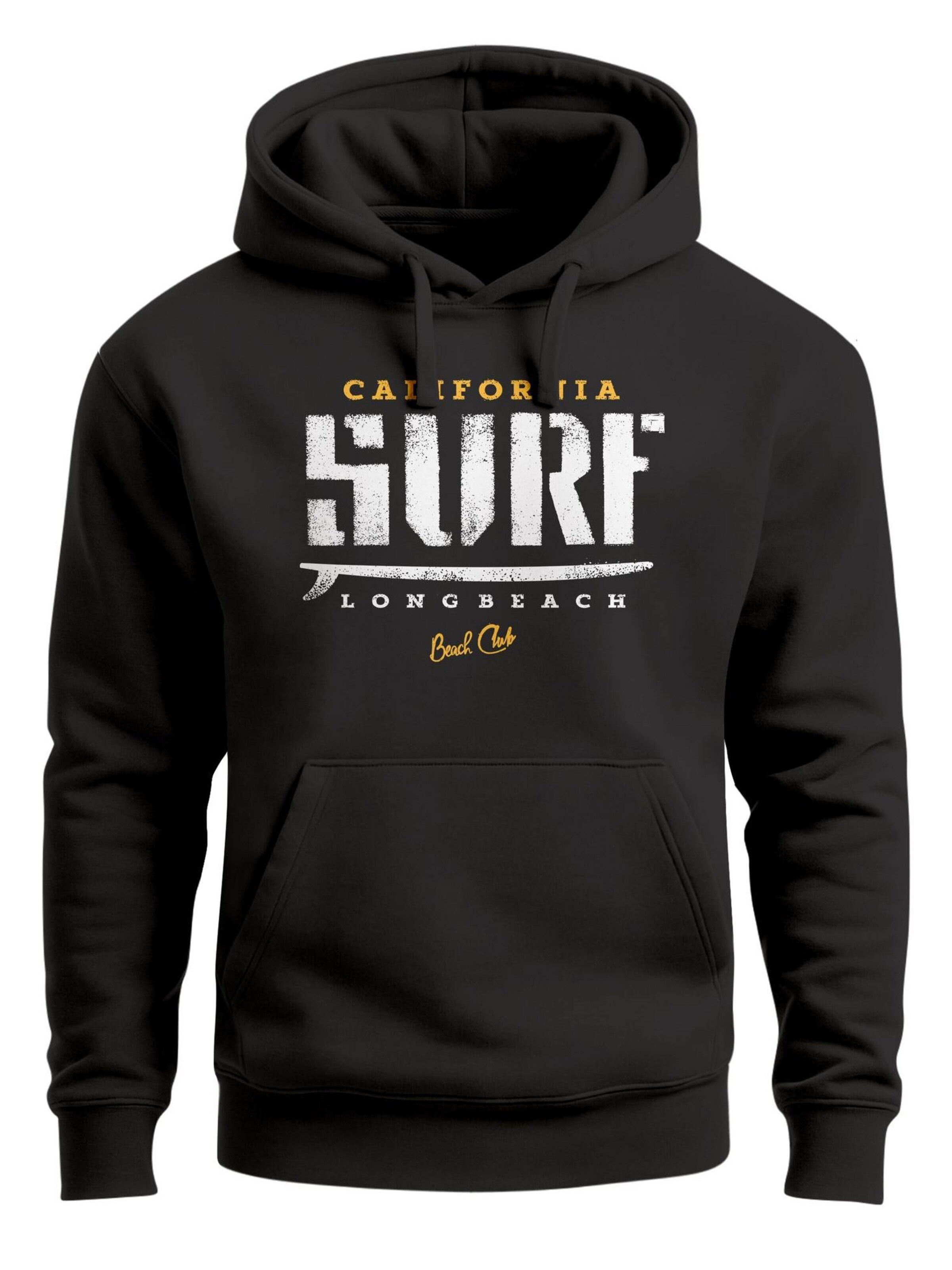 Neverless Sweatshirt 'California Surf'‌‌‌‌‌‌‌ in Schwarz: Vorderseite