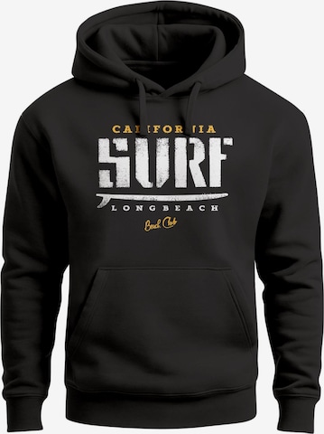Neverless Sweatshirt 'California Surf' in Black: front