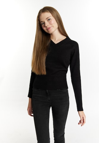 MYMO Пуловер 'Blonda' в черно: отпред