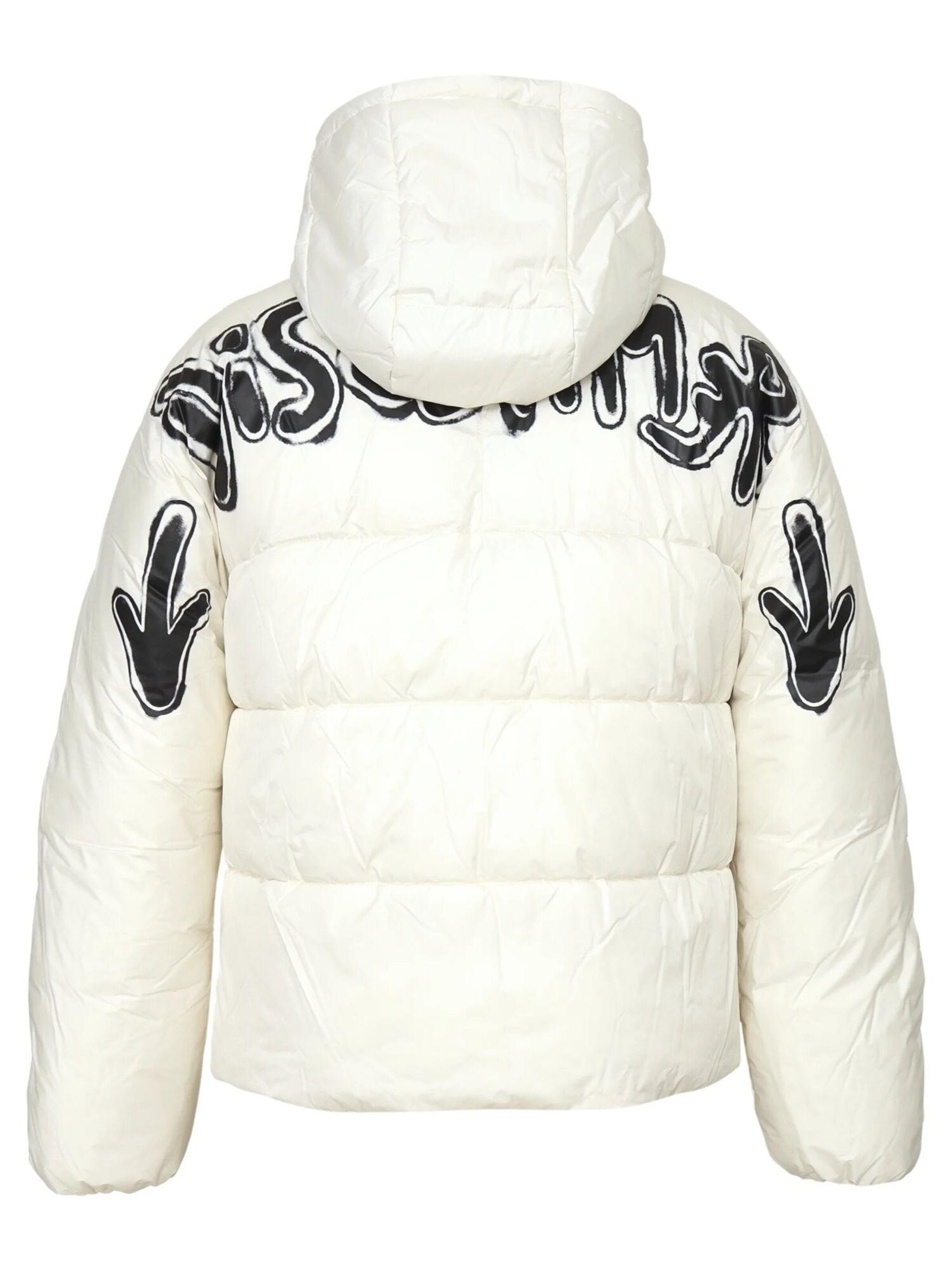 DISCLAIMER Winter Jacket 'GRAFFITI' in White