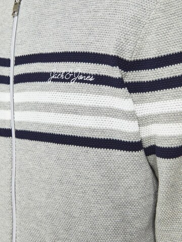 JACK & JONES Strickjacke 'Schmidt' in Grau