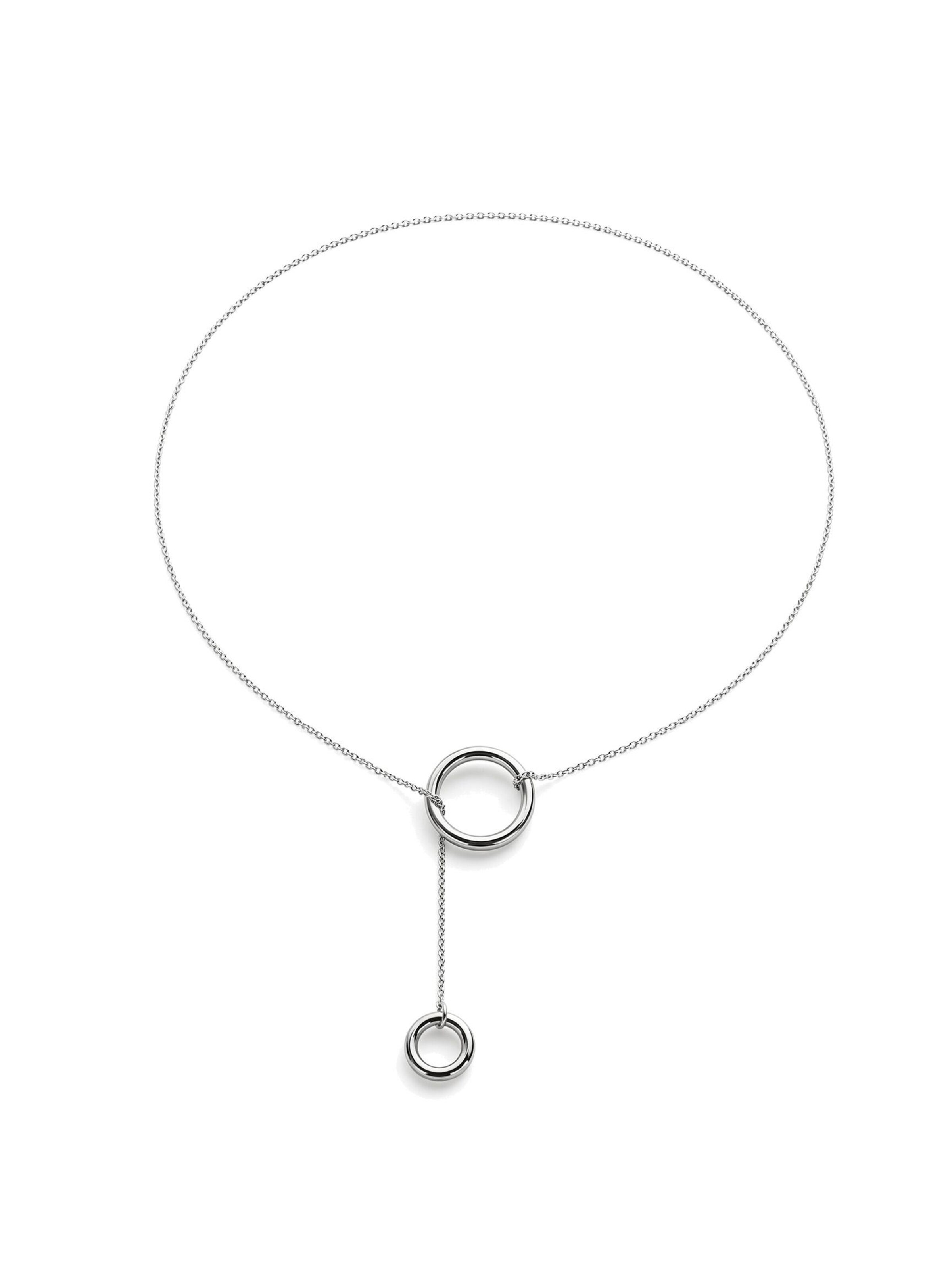 REYTEL - Cadena 'THE HOOP' en plata: frente