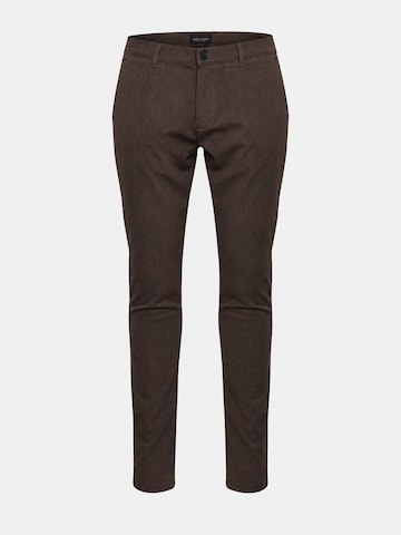 !Solid Slim fit Chino trousers 'SDFrederic' in Brown: front