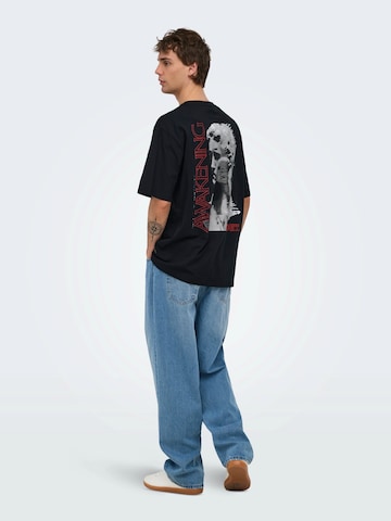 T-Shirt 'ONSKEANE' Only & Sons en noir