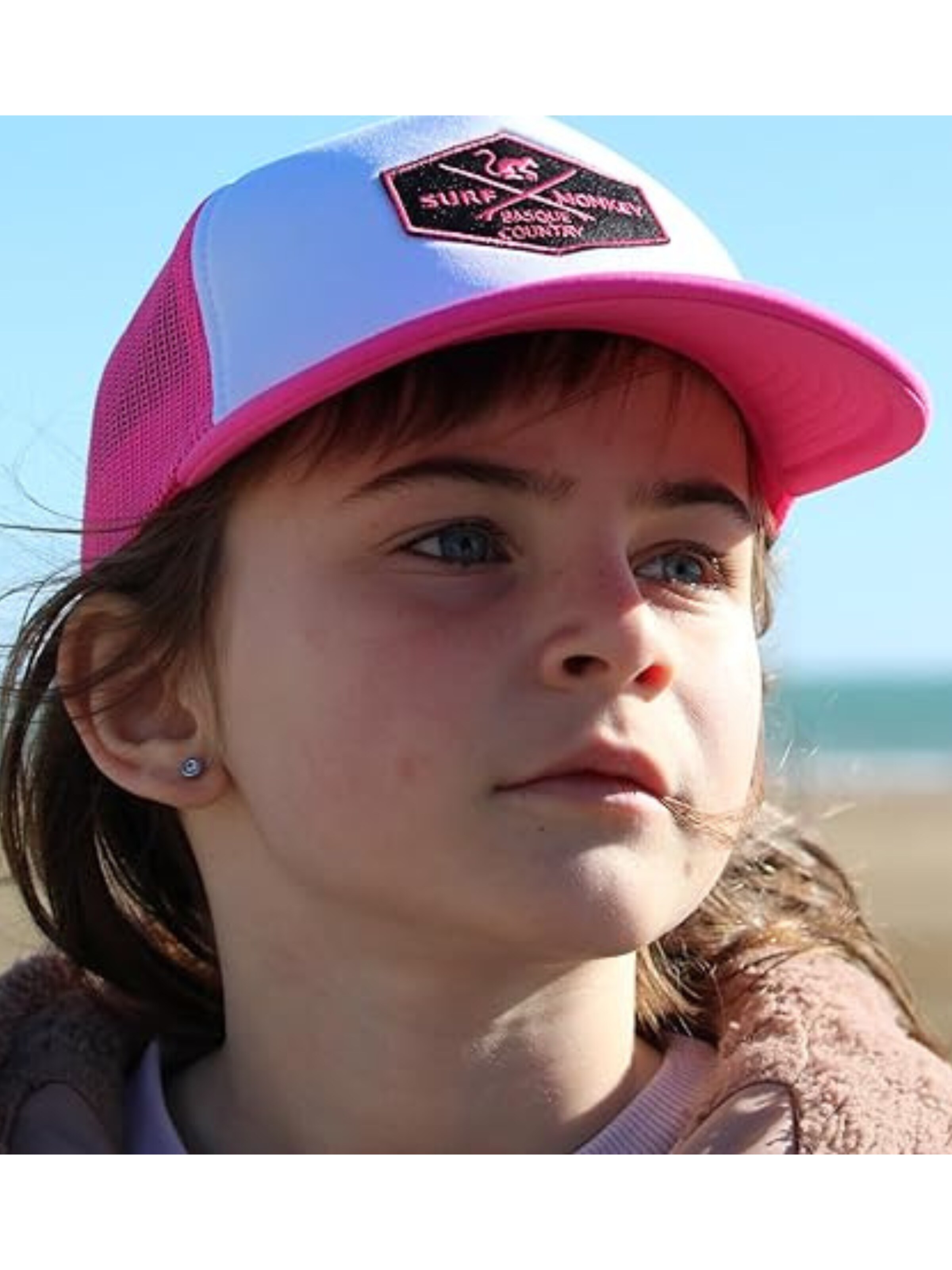 Surf Monkey Hat in Pink