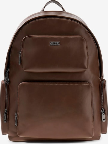 GUESS Rucksack 'Boston' in Braun: Vorderseite