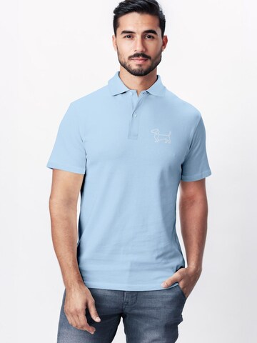 Neverless Shirt 'Dackel Polygon' in Blue