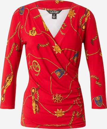 sarkans Lauren Ralph Lauren T-Krekls 'ALAYJA': no priekšpuses