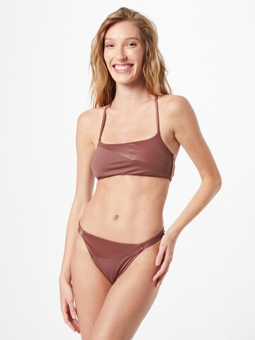 Calvin Klein Swimwear Bustier Bikini zgornji del | rjava barva