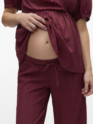 MAMALICIOUS Wide Leg Bukser i rød