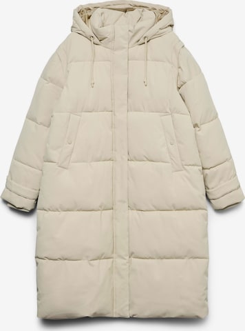 Manteau d’hiver 'VMCmargaret' Vero Moda Curve en beige : devant