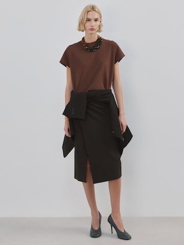 MANGO Majica 'SEVILLA' | rjava barva