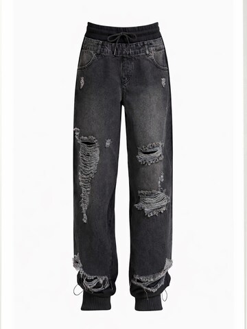 IT'S BASIC Loose fit Jeans 'Skater Mid Rise Jeans' in Black: front