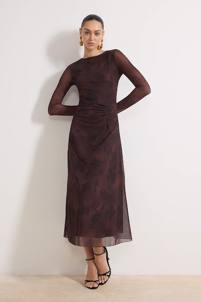 Trendyol Robe de soirée en 34 en chocolat / noir, Vue avec produit