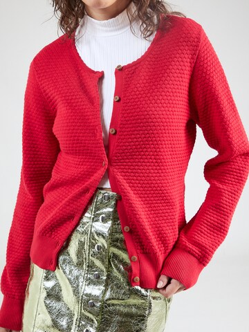 Blutsgeschwister Strickjacke 'Save the Brave' in Rot