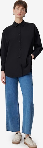 Touché Privé - Camiseta 'Oversized Poplin Shirt' en negro: frente