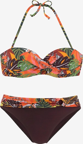 VIVANCE Balconette Bikini in Bruin: voorkant