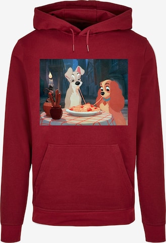 ABSOLUTE CULT Sweatshirt 'Lady And The Tramp - Spaghetti Photo' in Rot: predná strana