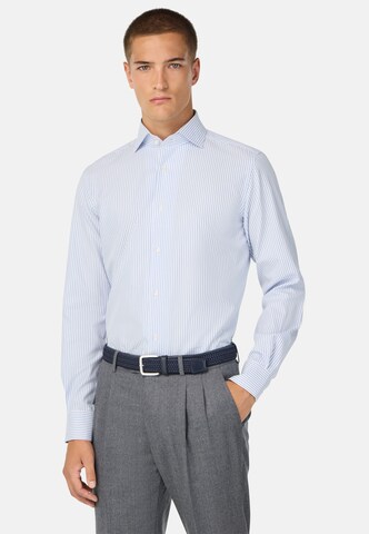 Boggi Milano Regular fit Button Up Shirt in Blue: front