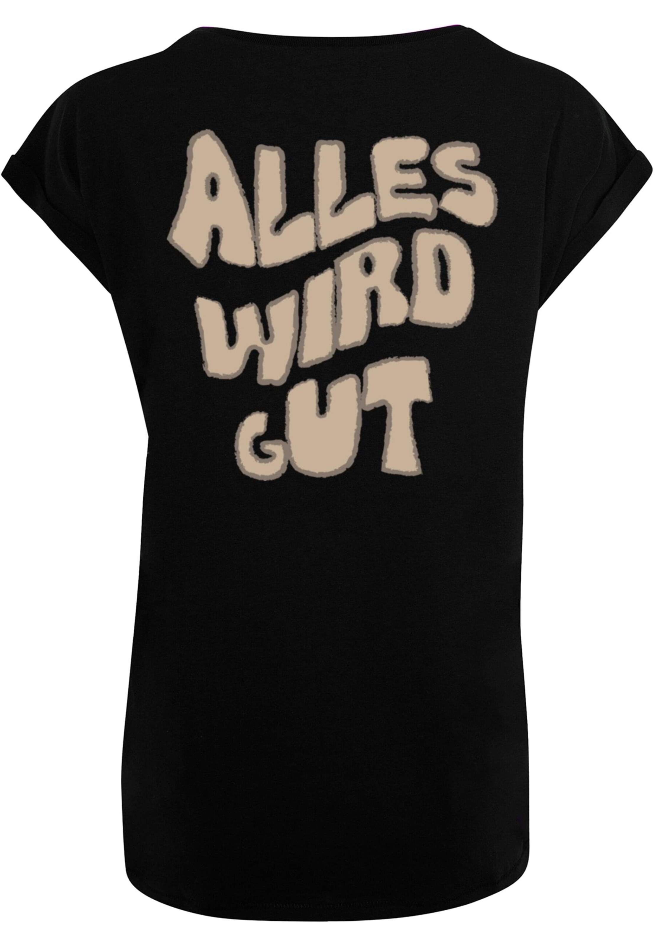 Merchcode T-Shirt 'Alles Wird Gut' in Schwarz