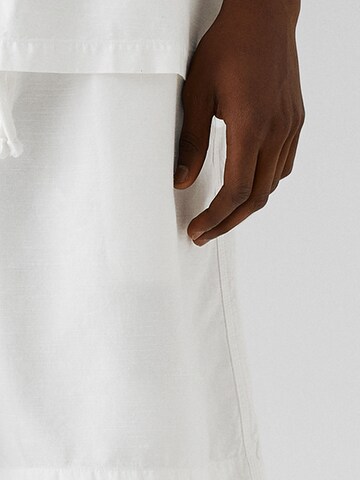 Bershka Regular Trousers in White