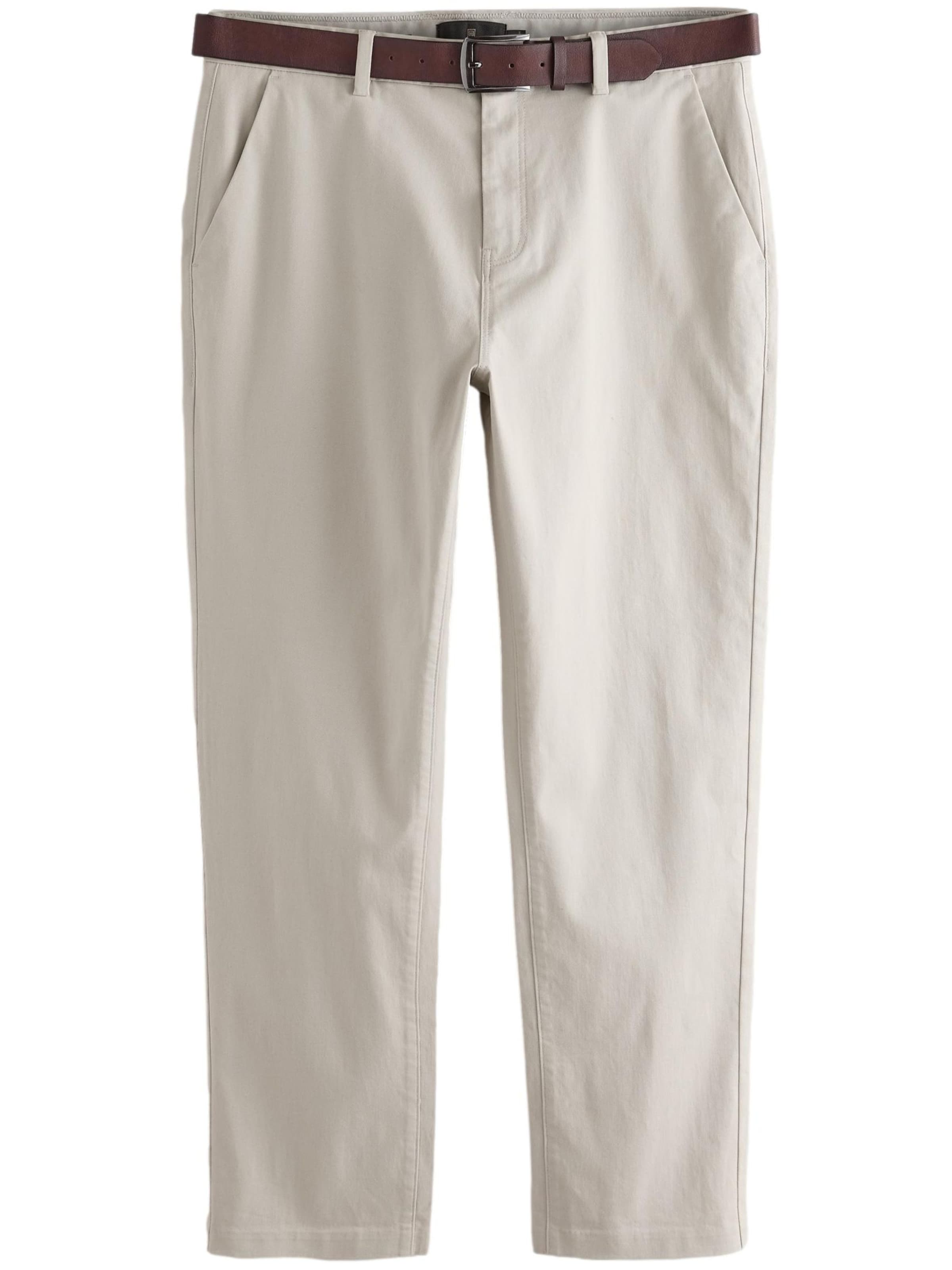 Next - Regular Calças chino em cinzento: frente