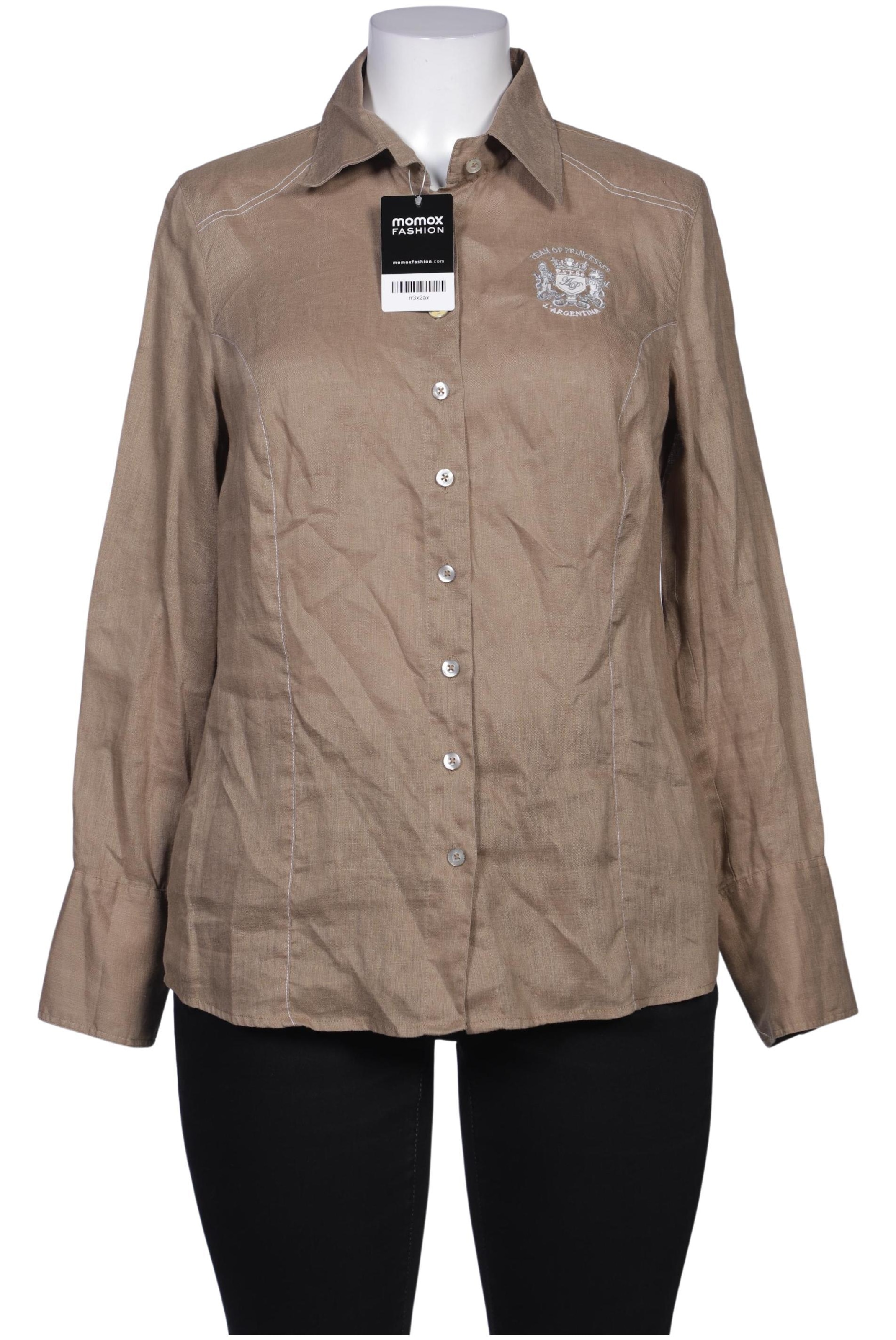 L'Argentina Bluse XXL in Beige: Vorderseite