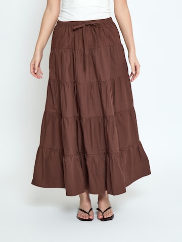 minus - Falda 'Freya' en marrón: frente
